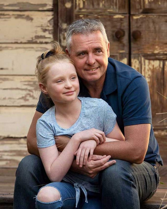 father and daughter family photoshoot brisbane