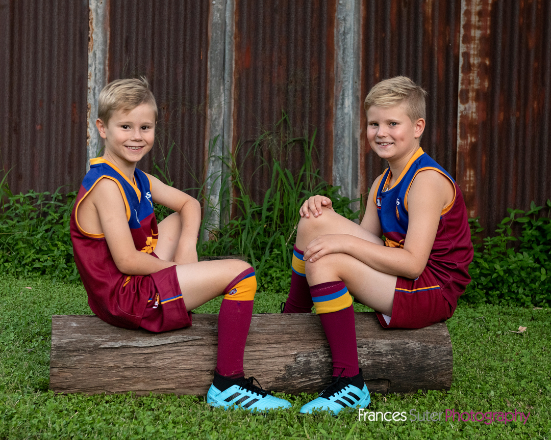 young boys in AFL gear